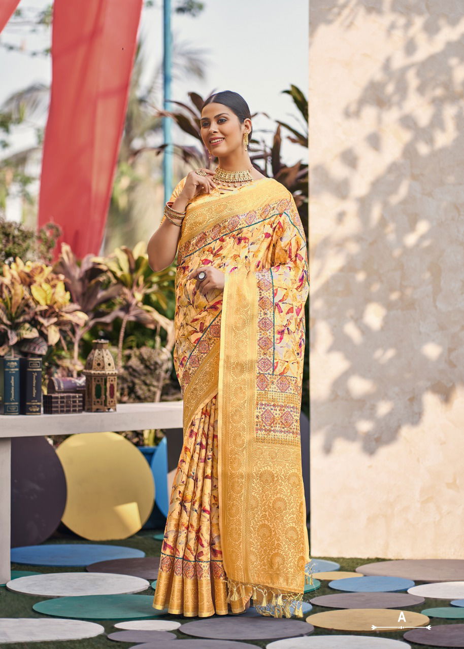 Shangrila Aaradhya Digital 2 Heavy Organza Fancy Festive Wear Designer Saree Collection